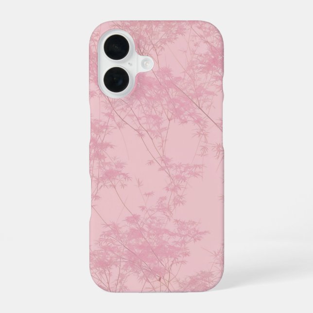 Coque iPhone 16 Soft Pink Bamboo Grove Pattern Phone Case (Verso)