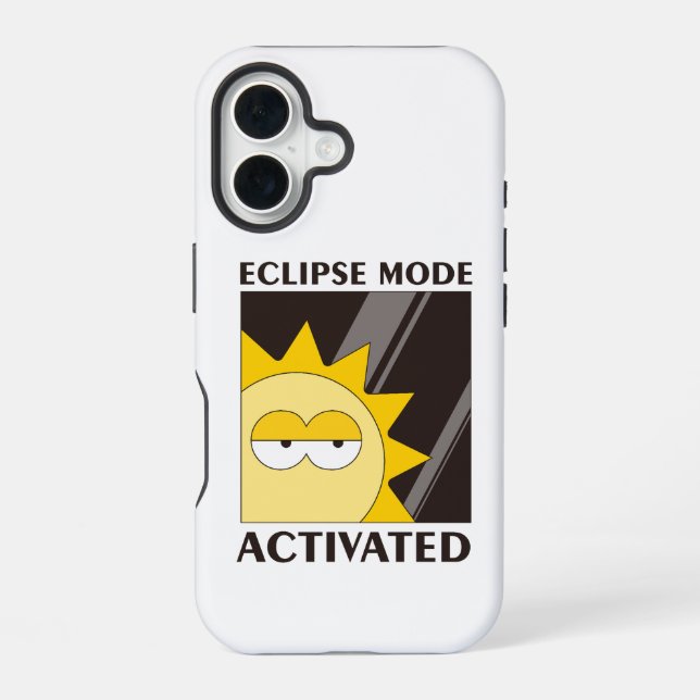 Coque iPhone 16 soleil sur arrière - plan noir (Verso)