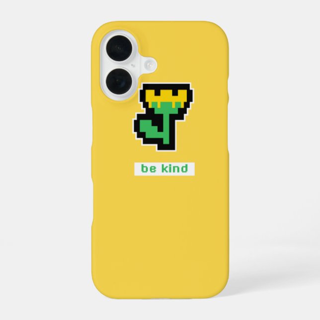 Coque iPhone 16 Soyez gentil pixel  (Verso)