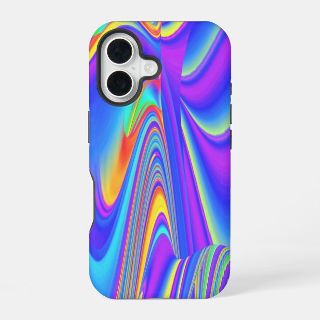 Coque iPhone 16 Spirit of Summer Breeze, Rainbowart Abstrait 3D (Verso)