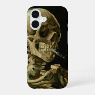 Coque iPhone 16 Squelette avec cigarette allumée   Vincent van Gog