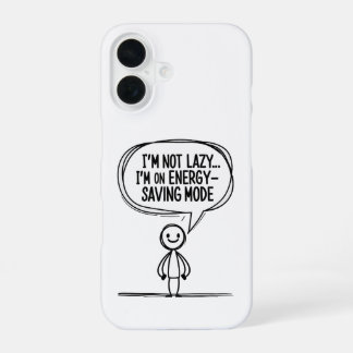 Coque iPhone 16 Stick Sarcastique - Économie d'énergie