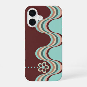 Coque iPhone 16 Super style rétro Lignes ondulées