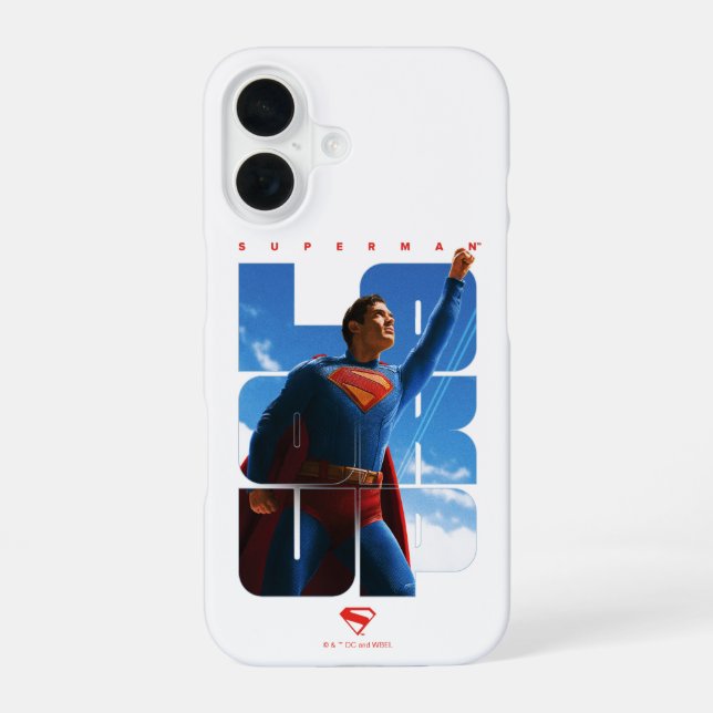Coque iPhone 16 Superman regarde Pose (Verso)