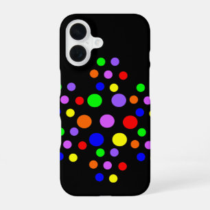 Coque iPhone 16 Taches de fleurs arc-en-ciel