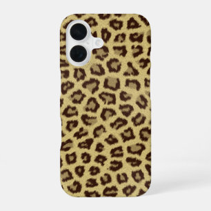Coque iPhone 16 Taches de léopard dorées