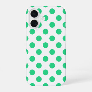 Coque iPhone 16 Taches vertes et blanches