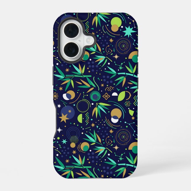 Coque iPhone 16 Tanabata Star Festival Bamboo Night Pattern (Verso)