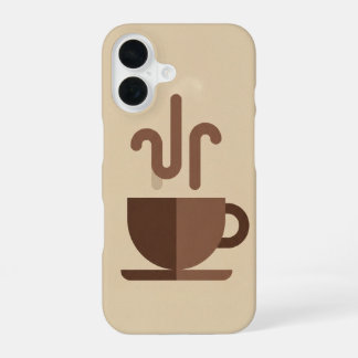 Coque iPhone 16 Tasse à Café Minimaliste Vintage