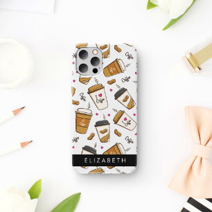Coque iPhone 16 Tasses à café, grains de café, amateur de café, vo