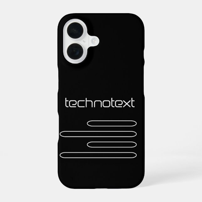 Coque iPhone 16 Technotext Techno Text Logo (Verso)