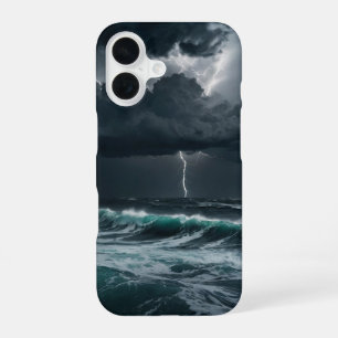 Coque iPhone 16 Tempête sur la mer