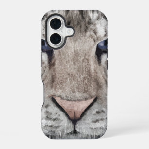 Coque iPhone 16 Tête de Tigre Blanc Esthétique Faunique
