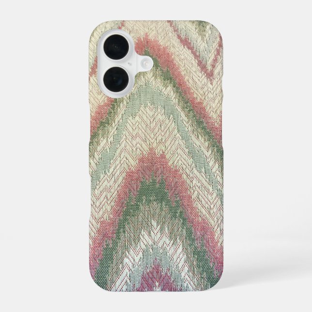Coque iPhone 16 Textile Zigzag (Verso)