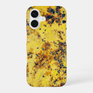 Coque iPhone 16 Texture Abstrait Jaune Vibrant