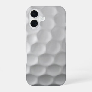 Coque iPhone 16 Texture de balle de golf blanche gaufree