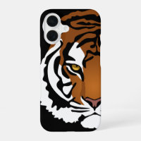 Tigre, chat sauvage sur noir
