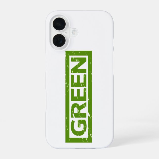 Coque iPhone 16 Timbre vert (Verso)