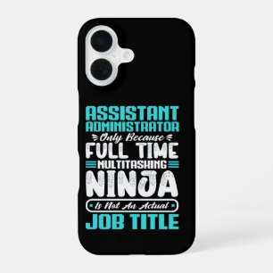 Coque iPhone 16 Titre de poste Assistant Administrateur multitâche