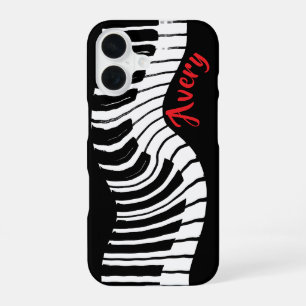 Coque iPhone 16 Touches de piano Distordues Personnalisables