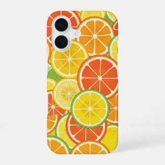Coque iPhone 16 Tranche de Citron Rétro
