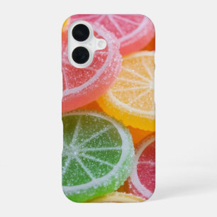 Coque iPhone 16 Tranches de fruits en gelée sucrée
