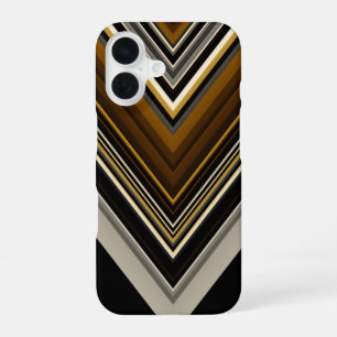 Coque iPhone 16 Triangles modernes abstraits et initiales personna