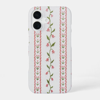 Coque iPhone 16 Tulip embroidered texture iPhone 16 case