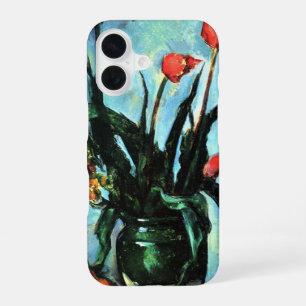 Coque iPhone 16 Tulipes dans un vase par Paul Cezanne, Art vintage