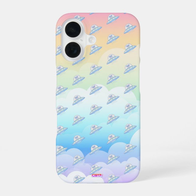 Coque iPhone 16 Ufodog logo 45g Clouds2 (Verso)