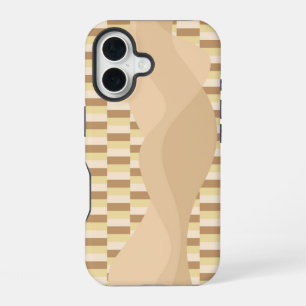 Coque iPhone 16 Vague de sable sur fond sablonneux