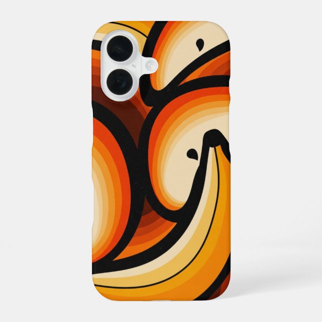 Coque iPhone 16 Vagues de Fruits Rétro (Verso)