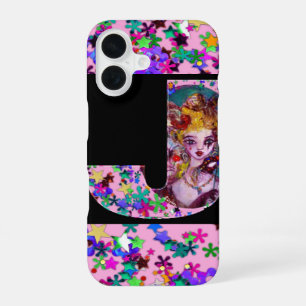 COQUE iPhone 16 VALENTINE VENITIEN MASQUERADE MONOGRAMME LETTRE J
