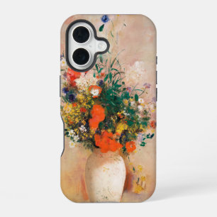 Coque iPhone 16 Vase de fleurs par Redon post-impressionniste