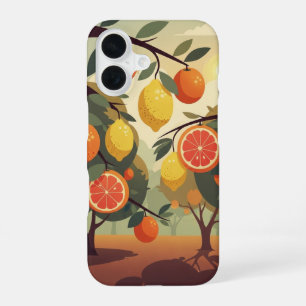 Coque iPhone 16 Verger de Citronniers Vintage