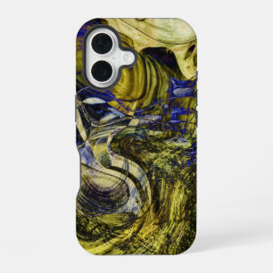 Coque iPhone 16 Vert olive abstrait d'Avignon
