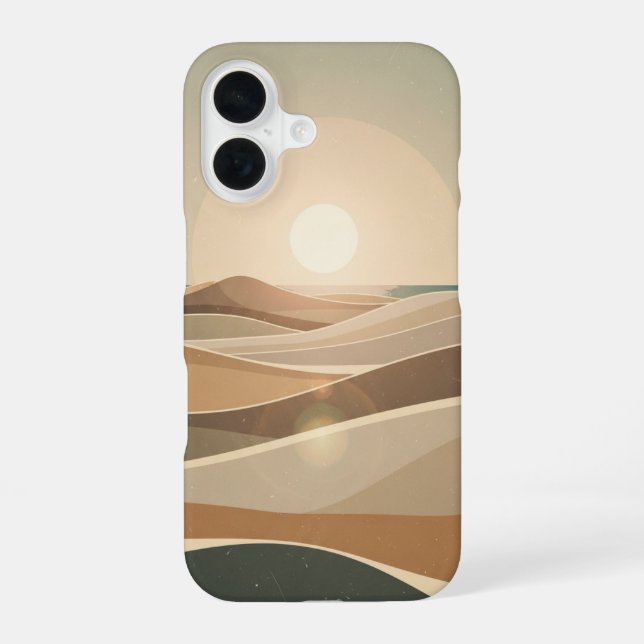 Coque iPhone 16 Vintage Abstract Beach (Verso)
