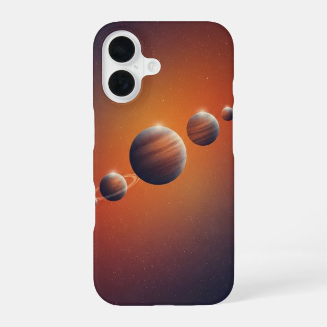 Coque iPhone 16 Vintage Planetary Alignment (Verso)
