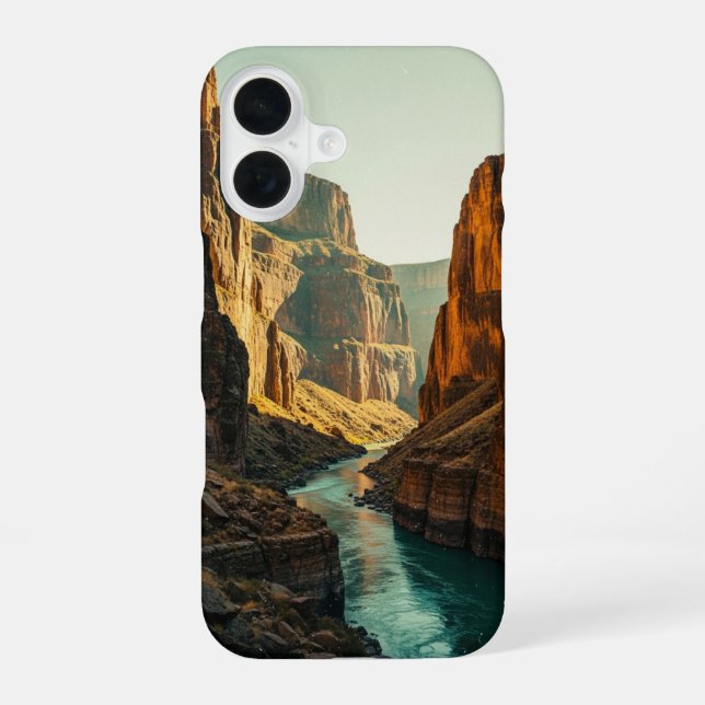 Coque iPhone 16 Vintage River Canyon (Verso)