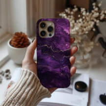 Violet Obscura Luxe Marbre Violet Foncé Or