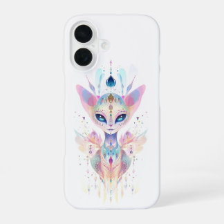 Coque iPhone 16 Visage de chat alien