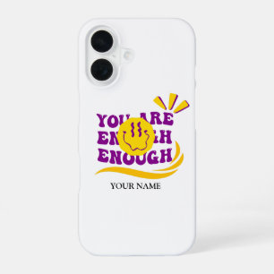 Coque iPhone 16 Vous Êtes Assez - Message Retro Smile