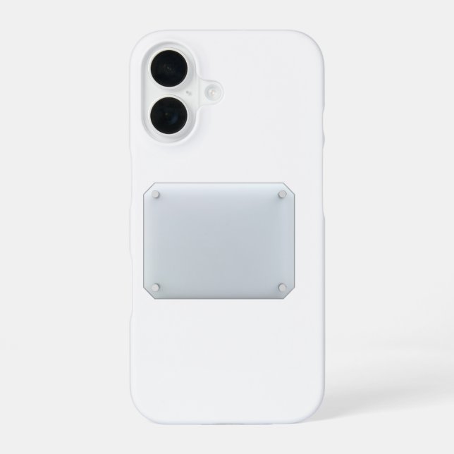 Coque iPhone 16 Vue frontale du panneau en verre transparent (Verso)