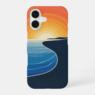 Coque iPhone 16 Vue Vintage de Falaises Maritimes