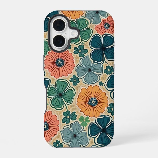 Coque iPhone 16 Wildflowers Harmonious Tones (Verso)