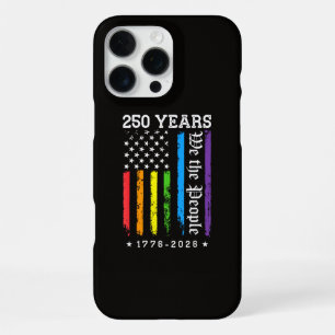 Coque iPhone 16 Pro Max 250 ans de drapeau de fierté LGBT américain 250e a