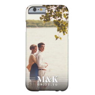 Coque iPhone 6 Barely There Couple Monogramme Photo personnalisée