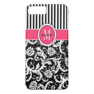 Coque iPhone 7 Damas Tracées Rose 2