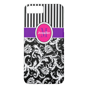 Coque iPhone 7 Damas Tracées Rose 3