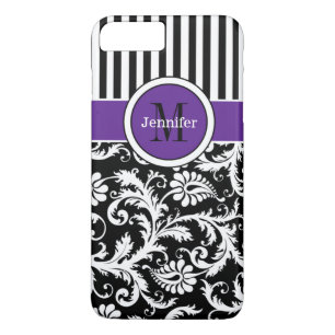 Coque iPhone 7 Damas Tracées Violet